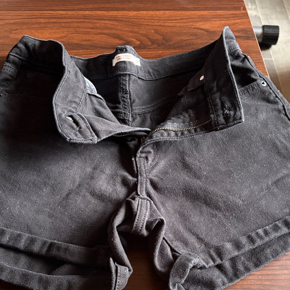 Levi's Black Jean Shorts
